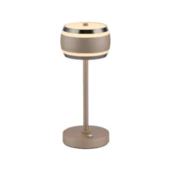 Akku-Tischlampe PURE Falling Rings, bronce/dark chrome, CCT