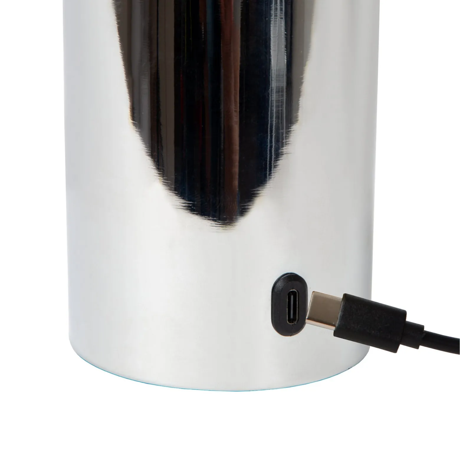Akku-Tischlampe Vivo, chromfarben, Höhe 22 cm, Metall