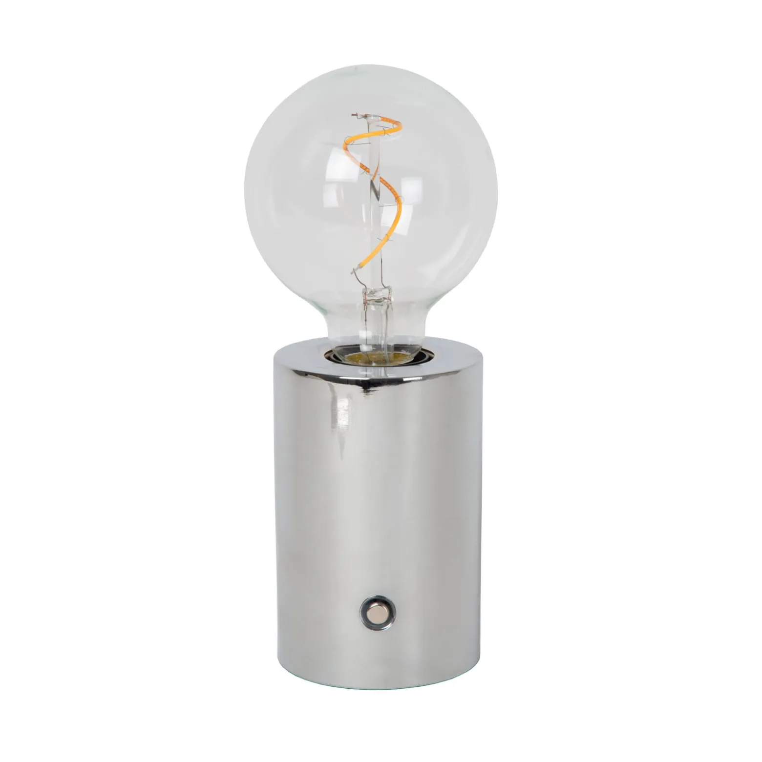 Akku-Tischlampe Vivo, chromfarben, Höhe 22 cm, Metall