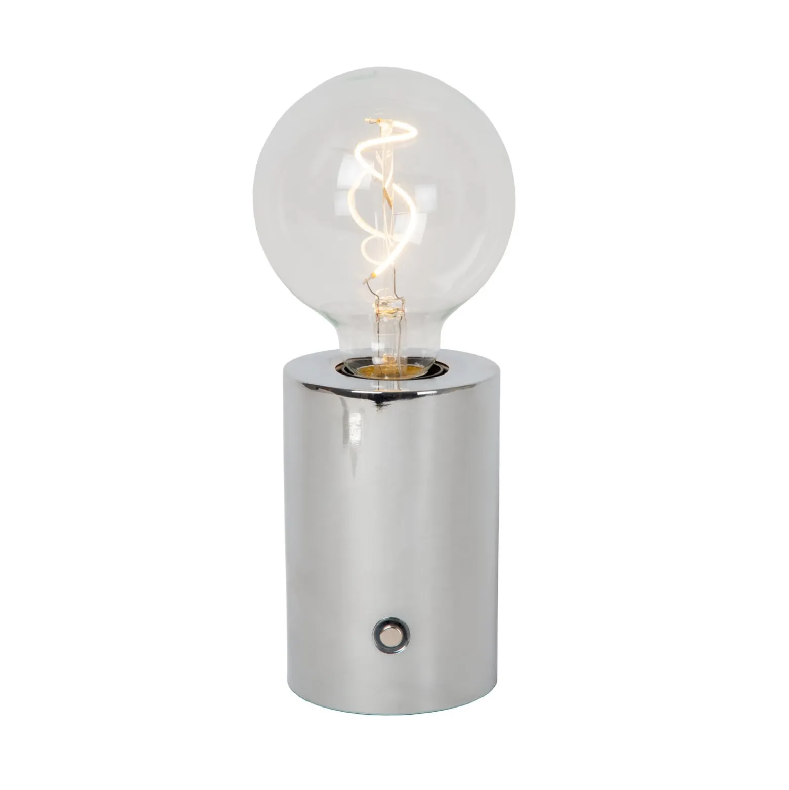 Akku-Tischlampe Vivo, chromfarben, Höhe 22 cm, Metall