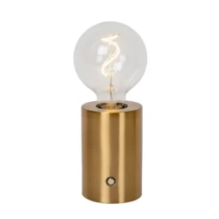 Akku-Tischlampe Vivo, messingfarben, Höhe 22 cm, Metall