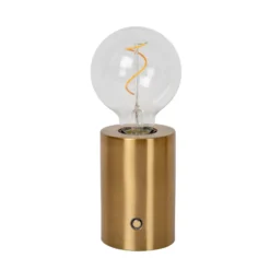 Akku-Tischlampe Vivo, messingfarben, Höhe 22 cm, Metall