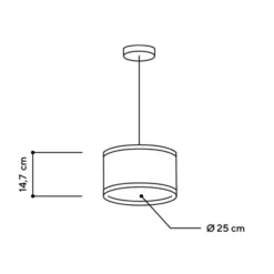 ALMUT 2610 Hängeleuchte Ø 25cm, Heu pur
