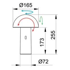 Aluminor Capsule LED-Tischlampe, mobil, weiß