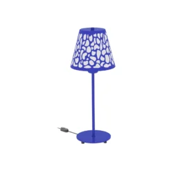 Aluminor Nihoa Tischlampe mit Lochmuster blau/weiß