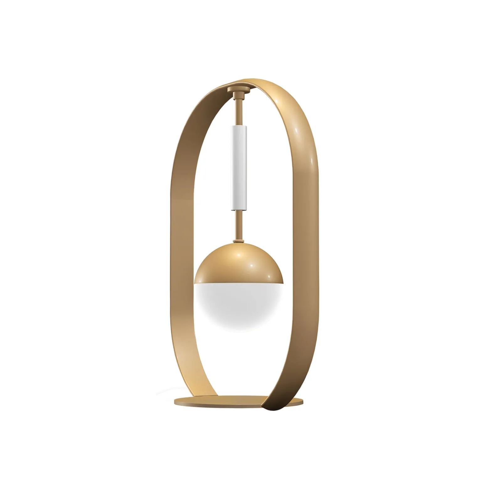 Aluminor Tamara Design-Tischleuchte, gold/weiß