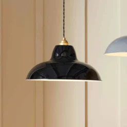 Anglepoise Hängelampe Original 1227 Brass Midi Wide, schwarz