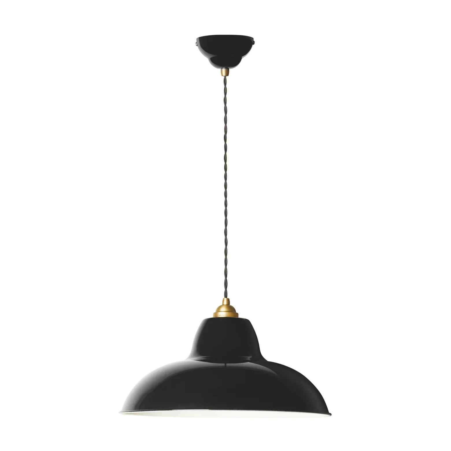 Anglepoise Hängelampe Original 1227 Brass Midi Wide, schwarz