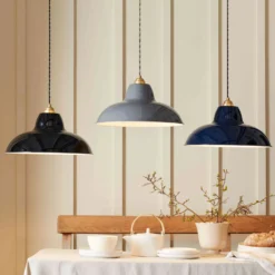 Anglepoise Hängelampe Original 1227 Brass Midi Wide, schwarz