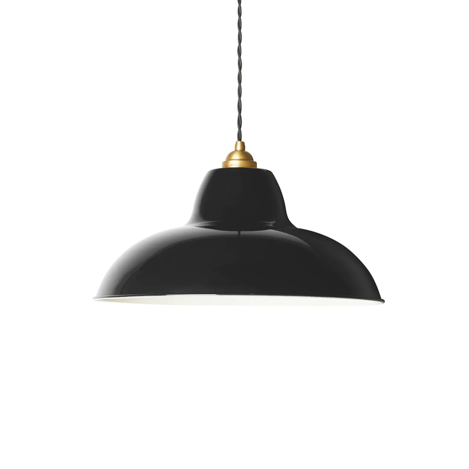 Anglepoise Hängelampe Original 1227 Brass Midi Wide, schwarz