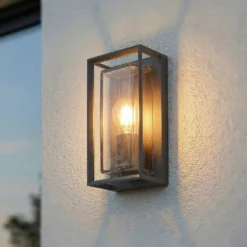 Arcchio Außenwandleuchte Ismera, anthrazit, IP65, Sensor
