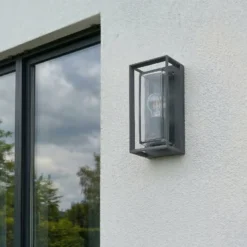 Arcchio Außenwandleuchte Ismera, anthrazit, IP65, Sensor