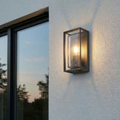Arcchio Außenwandleuchte Ismera, anthrazit, IP65, Sensor