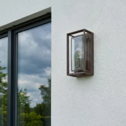 Arcchio Außenwandleuchte Ismera, rostfarben, E27, IP65