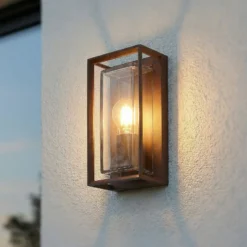 Arcchio Außenwandleuchte Ismera, rostfarben, E27, IP65