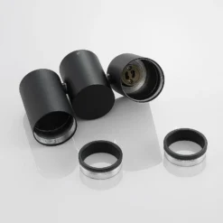 Arcchio Deckenlampe Gesina, 2flg., schwarz, Alu, 17,5 cm