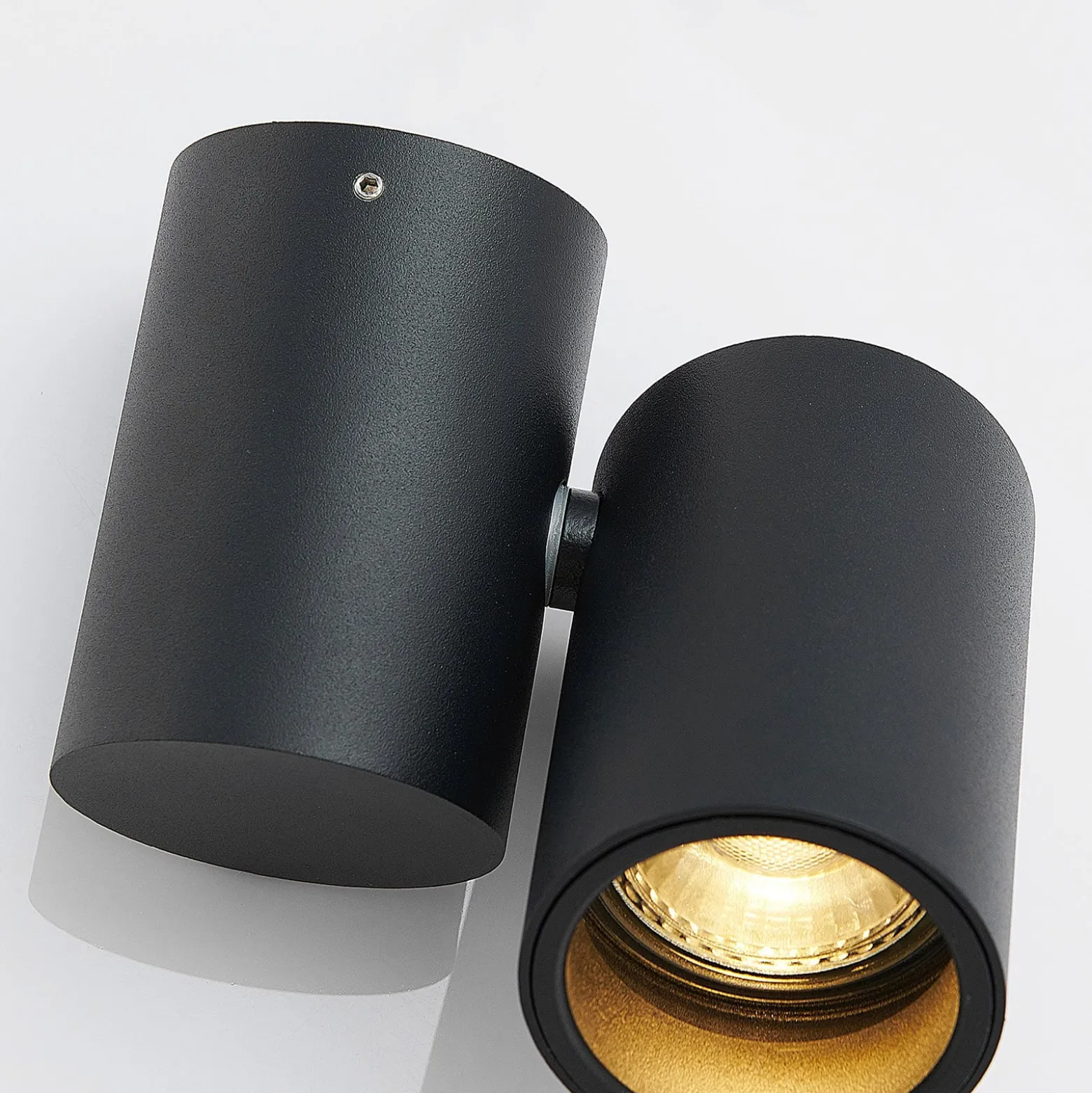 Arcchio Deckenlampe Gesina, 1-flg., schwarz, Alu, 11,6 cm