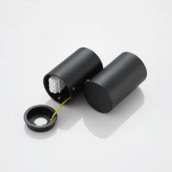 Arcchio Deckenlampe Gesina, 1-flg., schwarz, Alu, 11,6 cm