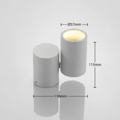Arcchio Deckenlampe Gesina, 1flg., weiß, Alu, 11,6 cm
