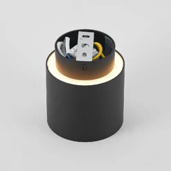 Arcchio Deckenlampe Walisa, Ø 10 cm, schwarz, Diffusor, GU10