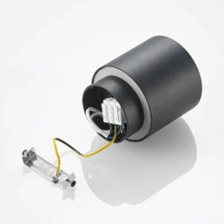 Arcchio Deckenlampe Walisa, Ø 10 cm, schwarz, Diffusor, GU10