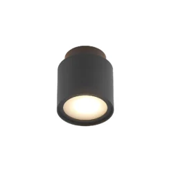 Arcchio Deckenlampe Walisa, Ø 10 cm, schwarz, Diffusor, GU10