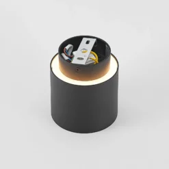 Arcchio Deckenlampe Walisa, Ø 10 cm, schwarz, Metall, GU10