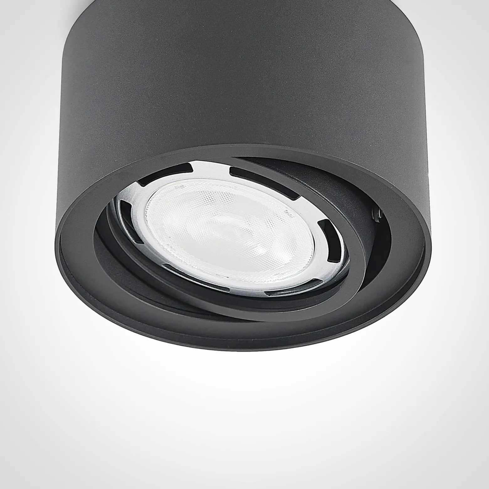 Arcchio Deckenlampe Walisa, Ø 15 cm, schwarz, Metall, GU10