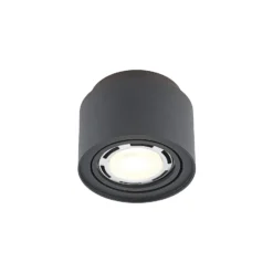 Arcchio Deckenlampe Walisa, Ø 15 cm, schwarz, Metall, GU10