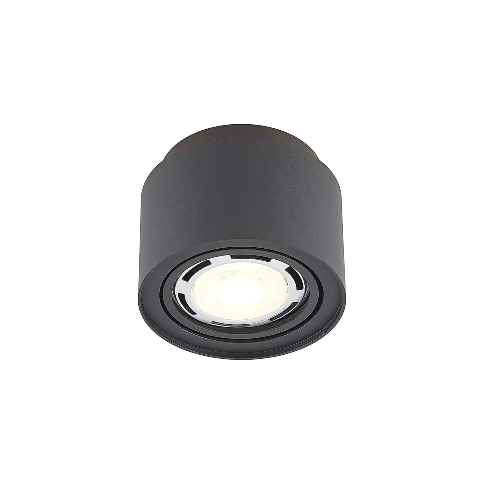 Arcchio Deckenlampe Walisa, Ø 15 cm, schwarz, Metall, GU10