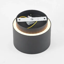 Arcchio Deckenlampe Walisa, Ø 15 cm, schwarz, Metall, GU10