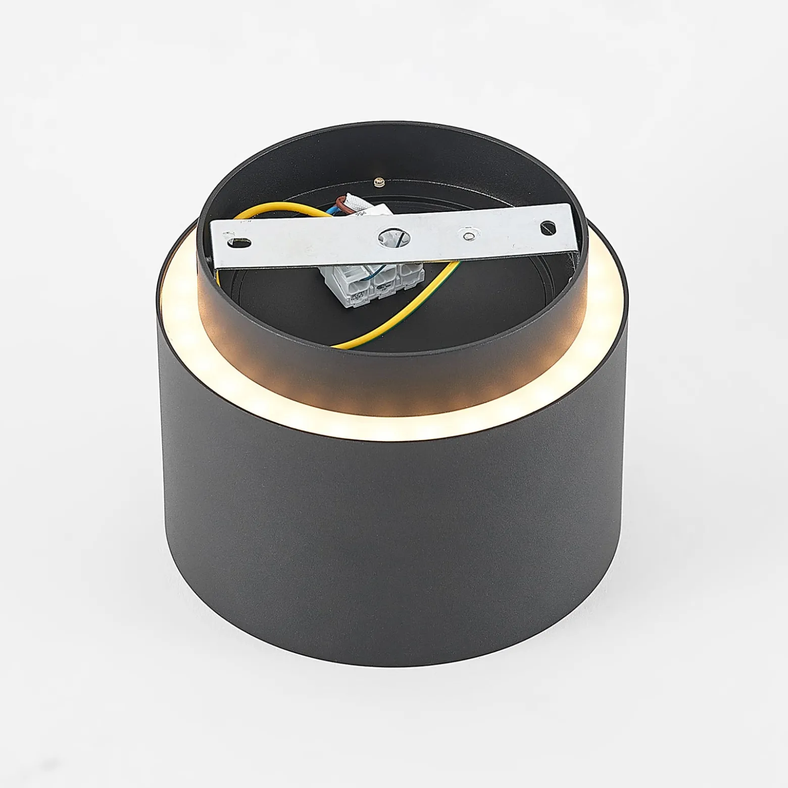 Arcchio Deckenlampe Walisa, Ø 15 cm, schwarz, Metall, GU10