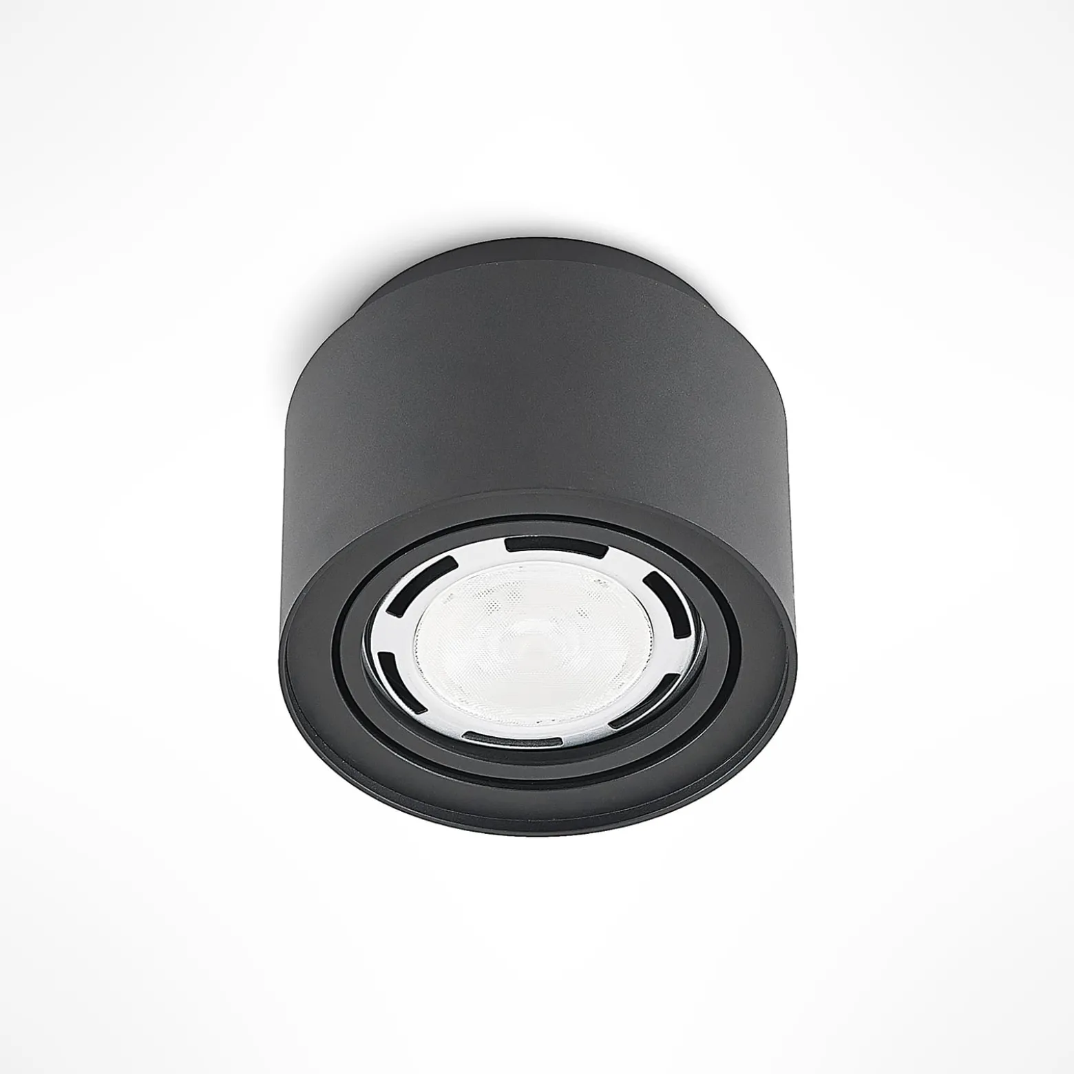 Arcchio Deckenlampe Walisa, Ø 15 cm, schwarz, Metall, GU10