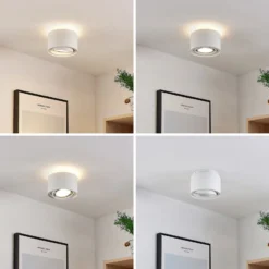Arcchio Deckenlampe Walisa, Ø 15 cm, weiß, Metall, GU10