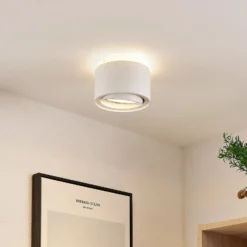 Arcchio Deckenlampe Walisa, Ø 15 cm, weiß, Metall, GU10