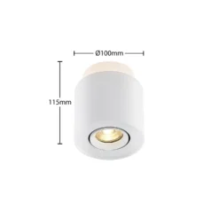 Arcchio Deckenlampe Walisa, Ø 10 cm, weiß, Metall, GU10