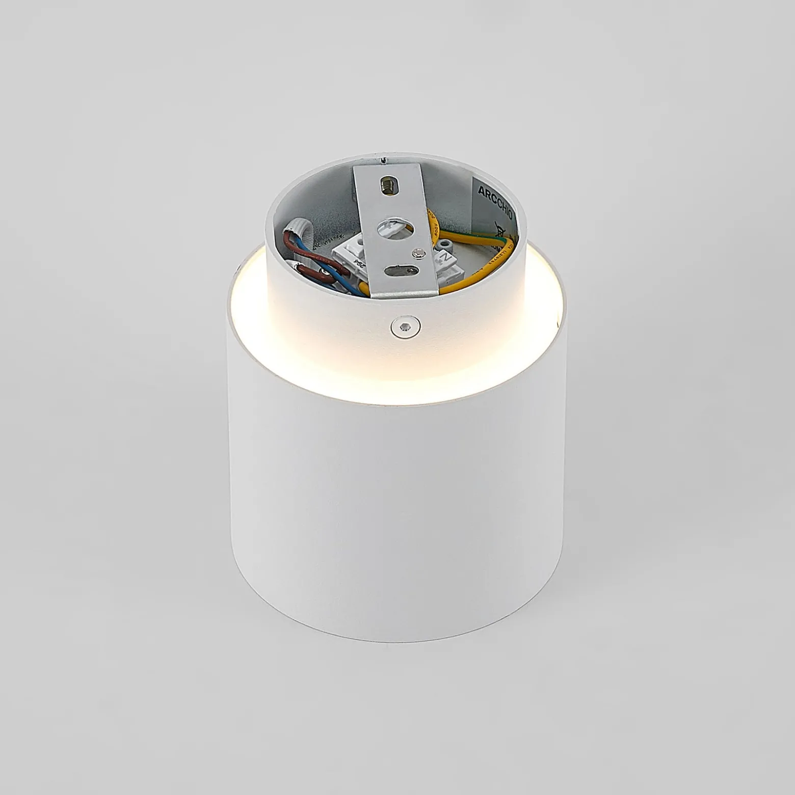 Arcchio Deckenlampe Walisa, Ø 10 cm, weiß, Metall, GU10
