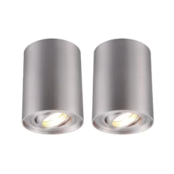 Arcchio Deckenspot Jolina, rund, 2er-Set, Aluminium