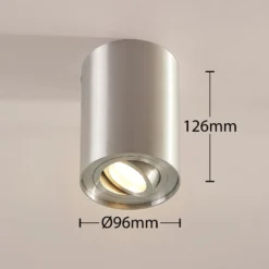 Arcchio Deckenspot Jolina, rund, 2er-Set, Aluminium