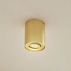 Arcchio Deckenspot Jolina, rund, gold, 13 cm, Metall