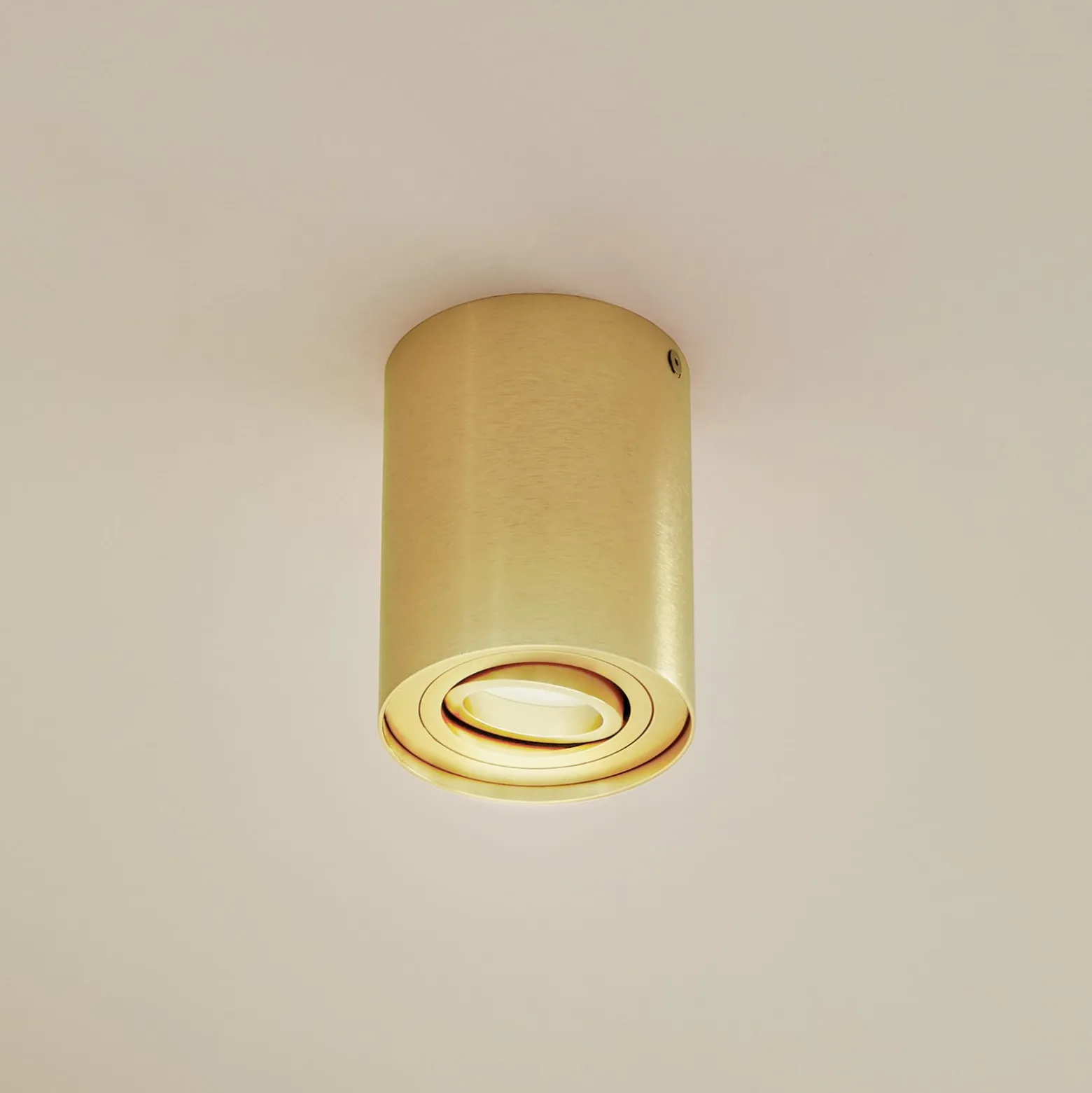 Arcchio Deckenspot Jolina, rund, gold, 13 cm, Metall