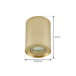 Arcchio Deckenspot Jolina, rund, gold, 13 cm, Metall
