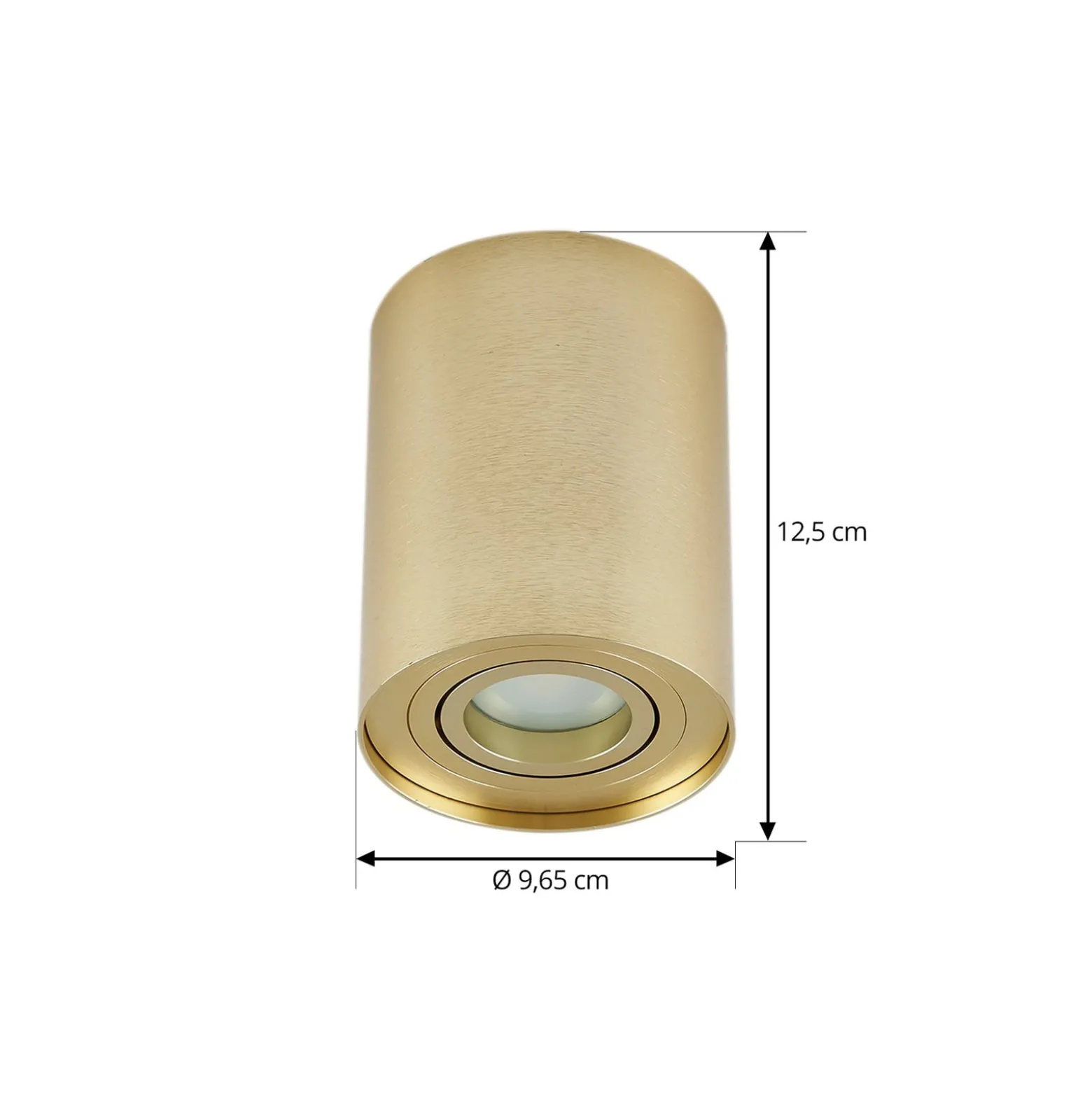 Arcchio Deckenspot Jolina, rund, gold, 13 cm, Metall