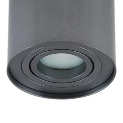 Arcchio Deckenspot Jolina, rund, gunmetal, 13 cm, Metall
