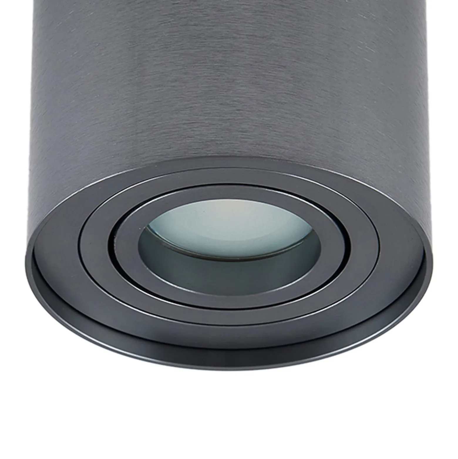 Arcchio Deckenspot Jolina, rund, gunmetal, 13 cm, Metall