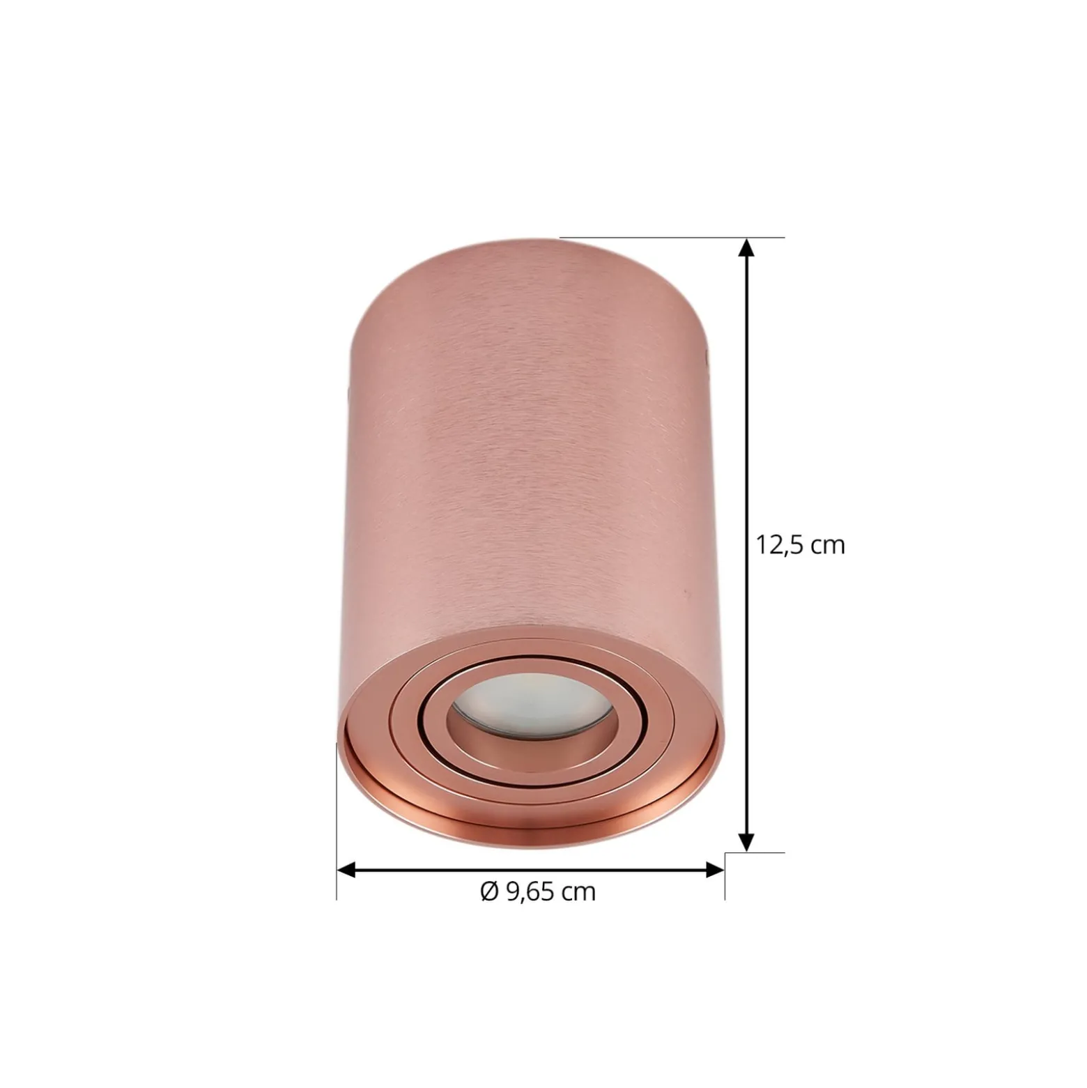 Arcchio Deckenspot Jolina, rund, kupfer, 13 cm, Metall