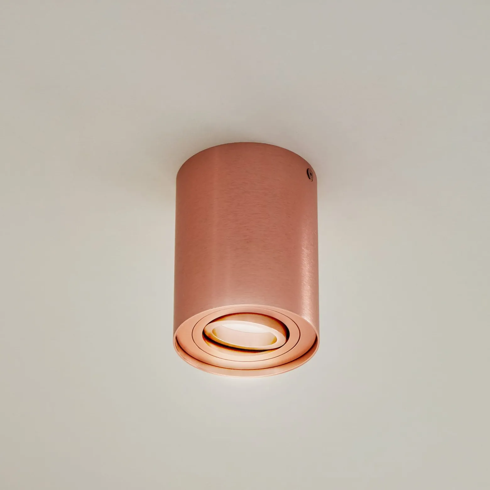 Arcchio Deckenspot Jolina, rund, kupfer, 13 cm, Metall