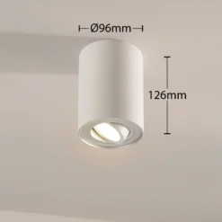 Arcchio Deckenspot Jolina, rund, weiß, 13 cm, Metall