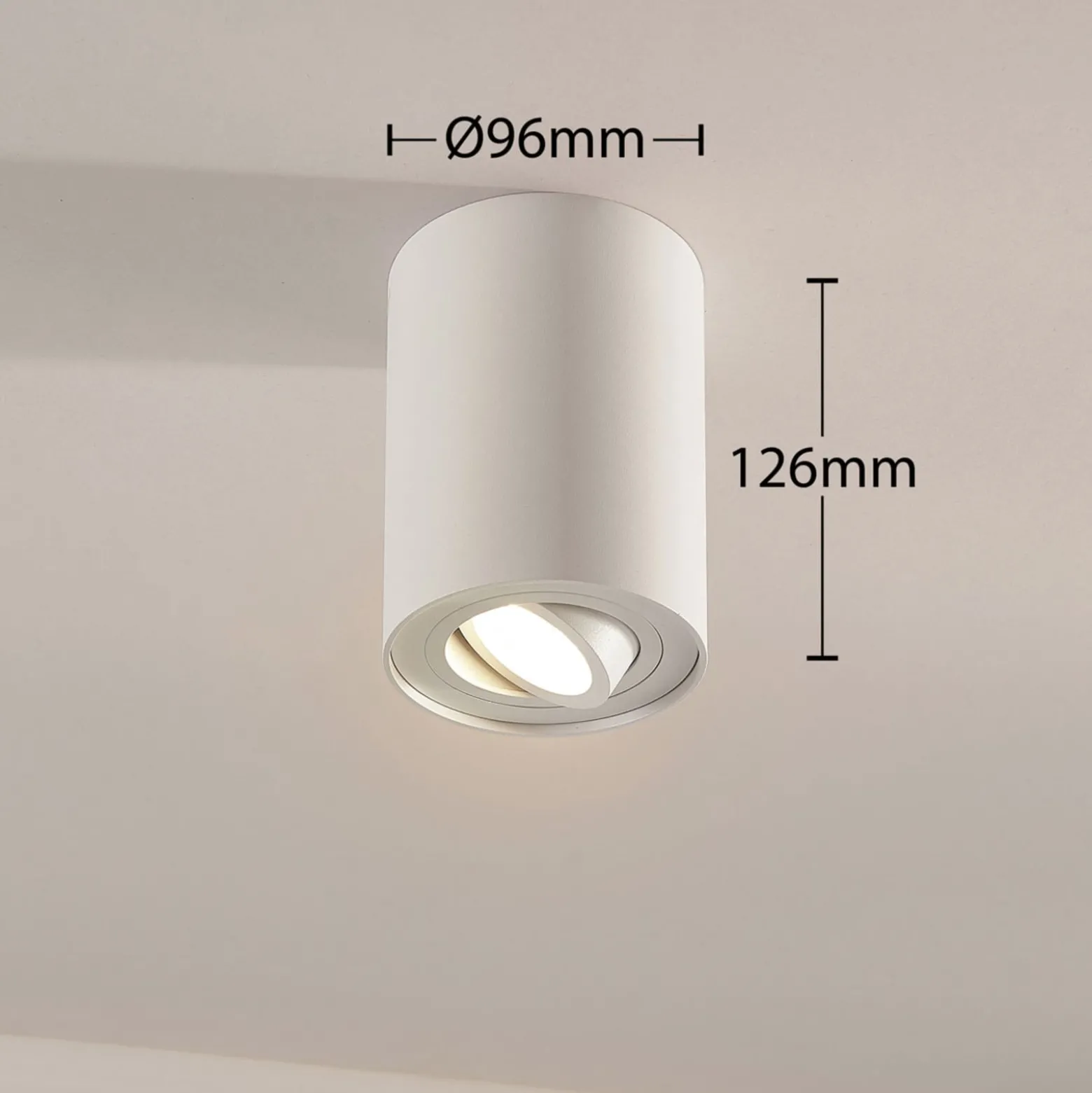 Arcchio Deckenspot Jolina, rund, weiß, 13 cm, Metall