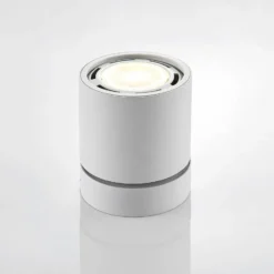 Arcchio Deckenstrahler Mabel, Ø12cm, weiß, verstellbar, GU10
